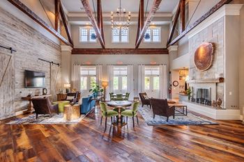Clubhouse lounge with coffee bar